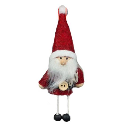 Santa Red Hat, Little Legs with Wood Button 6cm *ETA Nov